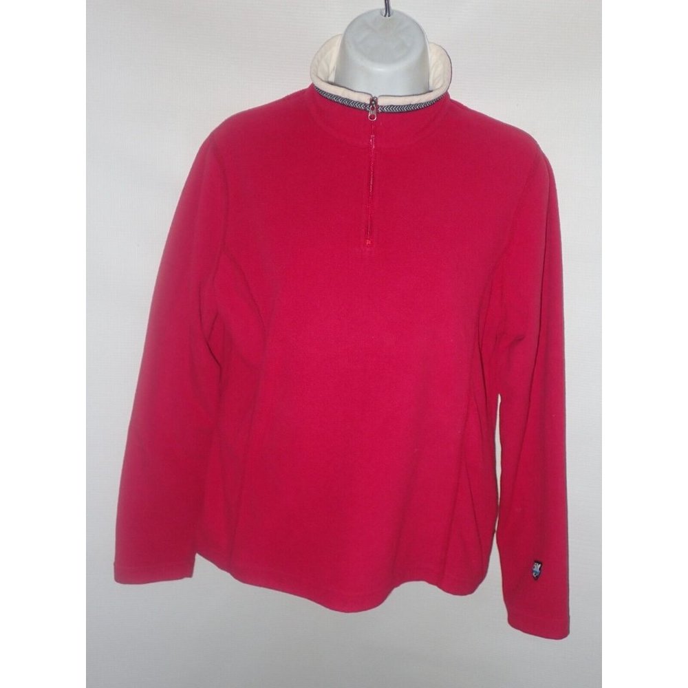 KUHL Alf Women's Microchamois 1/4‎ Zip Fleece Pullover Size Small Red Gorpcore